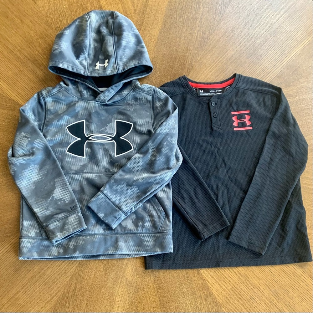 Boys Under Armour Storm1 Hoodie and Long Sleeve S